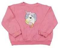 Ružová mikina s jednorožcom H&M
