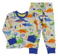 Světlešedo-modré pyžamo s diny Mothercare