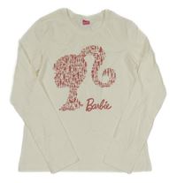Smetanové triko - Barbie