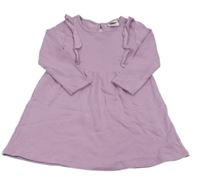 Lila teplákové šaty s volánikmi Lily & Dan