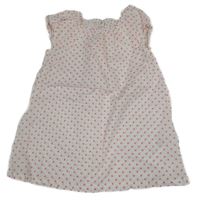 Bielo-ružové bodkovaná é ľahké šaty H&M