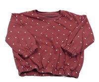 Vínová bodkovaná á mikina Primark