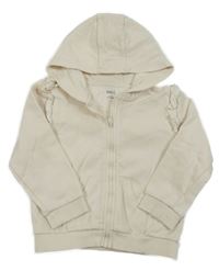 Smotanová prepínaci mikina s volánikmi a kapucňou M&S