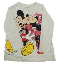 Smetanové triko s Minnie a Mickeym Disney