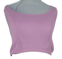 Dámsky ružový rebrovaný crop top Primark