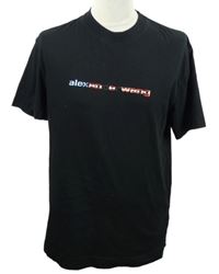 Pánske čierne tričko s logom AlexanderWang