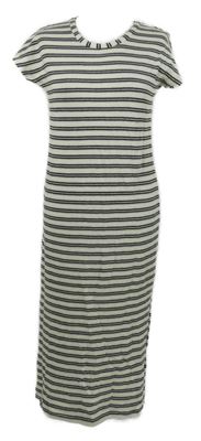 Dámské bílo-černé pruhované úpletové šaty George 