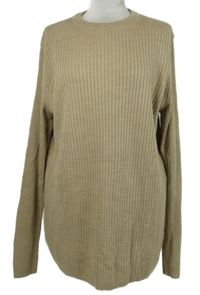 Pánský béžový žebrovaný svetr New Look 