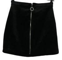 Dámska čierna zamatová prepínaci sukňa H&M