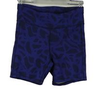 Dámske fialovo-čierne vzorované športové funkčné kraťasy Good Move