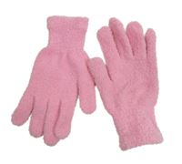 Dámské růžové chlupaté rukavice 