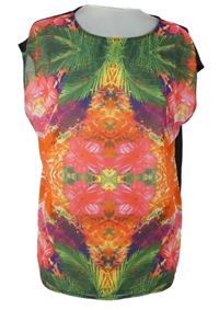 Dámská barevno-černá vzorovaná šifonová halenka S.Oliver 