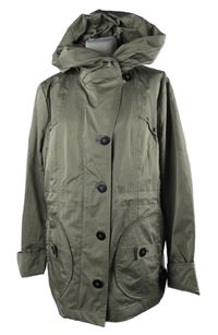 Dámska khaki šušťáková parka s golierom C&A