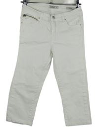 Dámské bílé capri rifle s hvězdičkami 