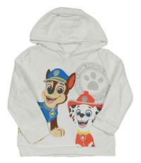 Biela mikina s Paw Patrol a kapucňou George