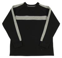 Černo-šedá thermo mikina Next