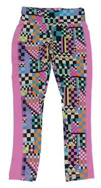 Farebné kockované športové legíny Dunnes