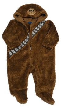 Hnedá chlpatá kombinéza s kapucí- Star Wars