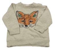 Béžová mikina s líškou H&M