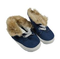 Tmavomodré cápačky s kožúškom