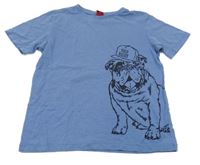 Modré tričko s buldokem S. Oliver