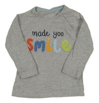 Šedé triko s barevným nápisem George