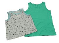 2set - Sivo-modré + zelené tielko