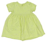 Limetkové puntíkaté bavlněné šaty M&S