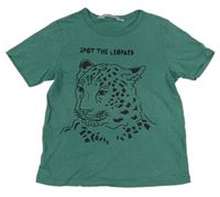 Zelné tričko s leopardem H&M