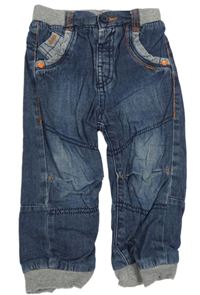 Tmavomodré podšité cuff rifle George