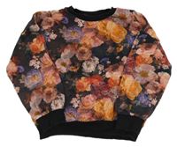 Čierno-farebná kvetovaná mikina Next