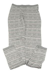 Šedo-růžové pletené legíny s norským vzorem Pepperts