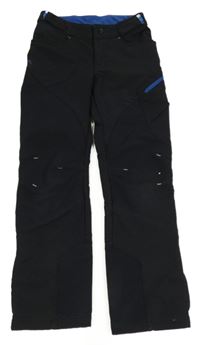 Černé softshellové outdoorové kalhoty Decathlon 