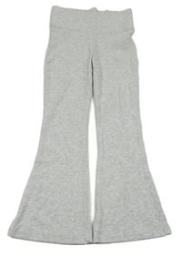 Svetlosivé melírované rebrované flare nohavice George