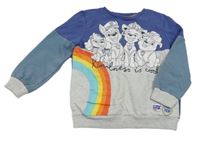 Modro-šedá mikina s pejsky - Tlapková patrola George 