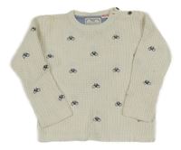 Biely sveter s jízdními bicyklami Zara