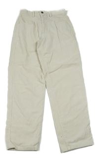 Smetanové manšestrové kalhoty