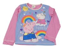 Fialovo-růžové pyžamové triko s Pepinou 