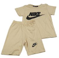 2set - Béžové tričko + kraťasy Nike