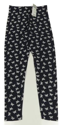 Nové - Tmavomodré legíny s motýly Primark