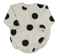 Bílo-černé puntíkaté teplákové body 