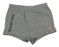 Sivé teplákové kraťasy s nápisom H&M