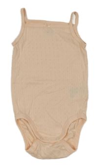 Lososové tílkové body s perforovaným vzorem H&M