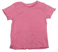 Ružové rebrované crop tričko Primark