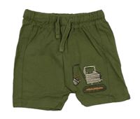 Khaki teplákové kraťasy s bágrom George