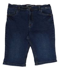 Tmavomodré rifľové skinny kraťasy Denim Co.