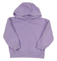 Levandulová oversize mikina s kapucňou