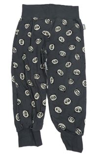 Tmavošedé cuff tepláky s pandami Jako-o 