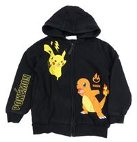 Čierna prepínaci mikina s Pokémony a kapucňou Primark