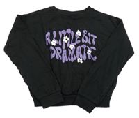 Čierna mikina s nápisom Destination